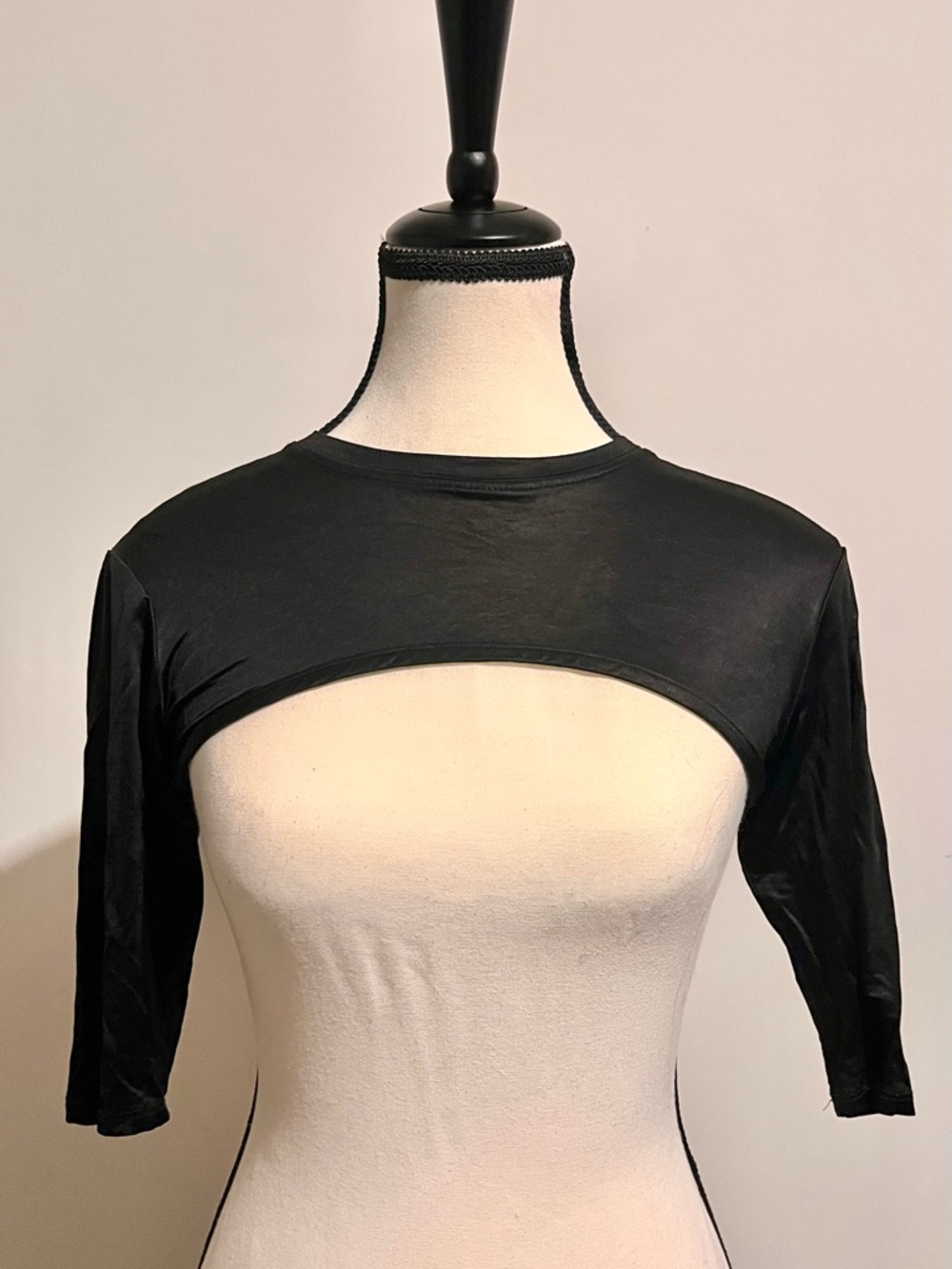 Black Cropped Bolero Shrug - Women Tops